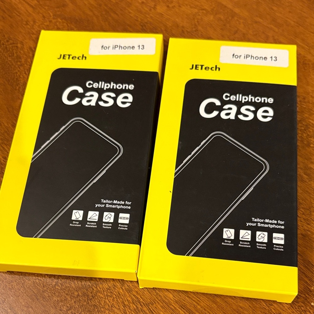 Jetech matte black Cellphone Case for iPhone 13 you will get both of them
